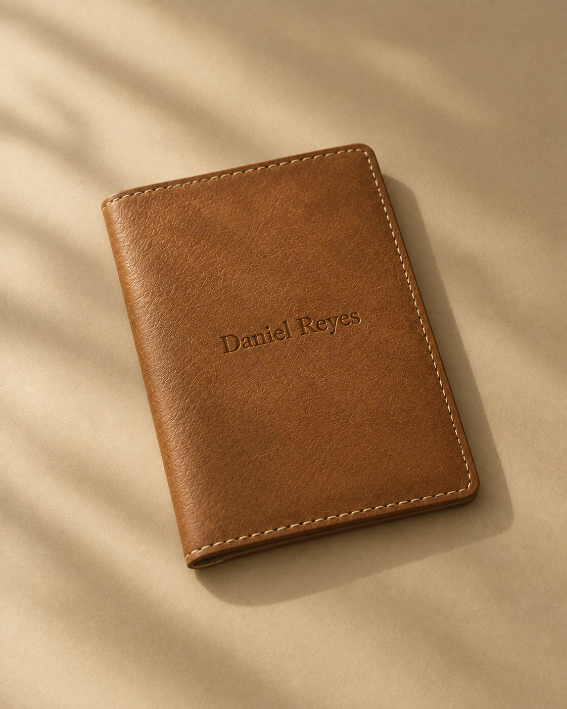 The Passport Holder: Engraved Leather - Hollis & vale