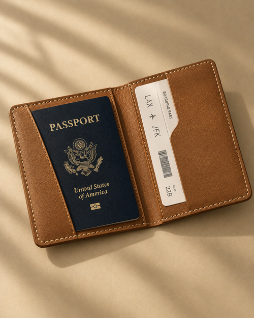 The Passport Holder: Engraved Leather - Hollis & vale